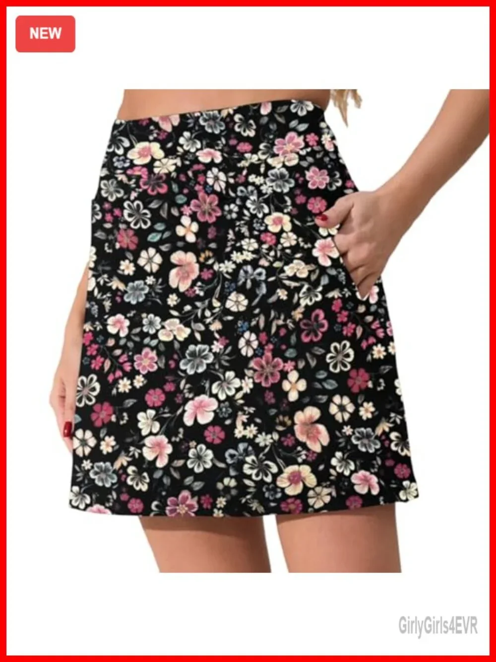 Women's High Waisted Skort with Pockets Tennis Golf Running